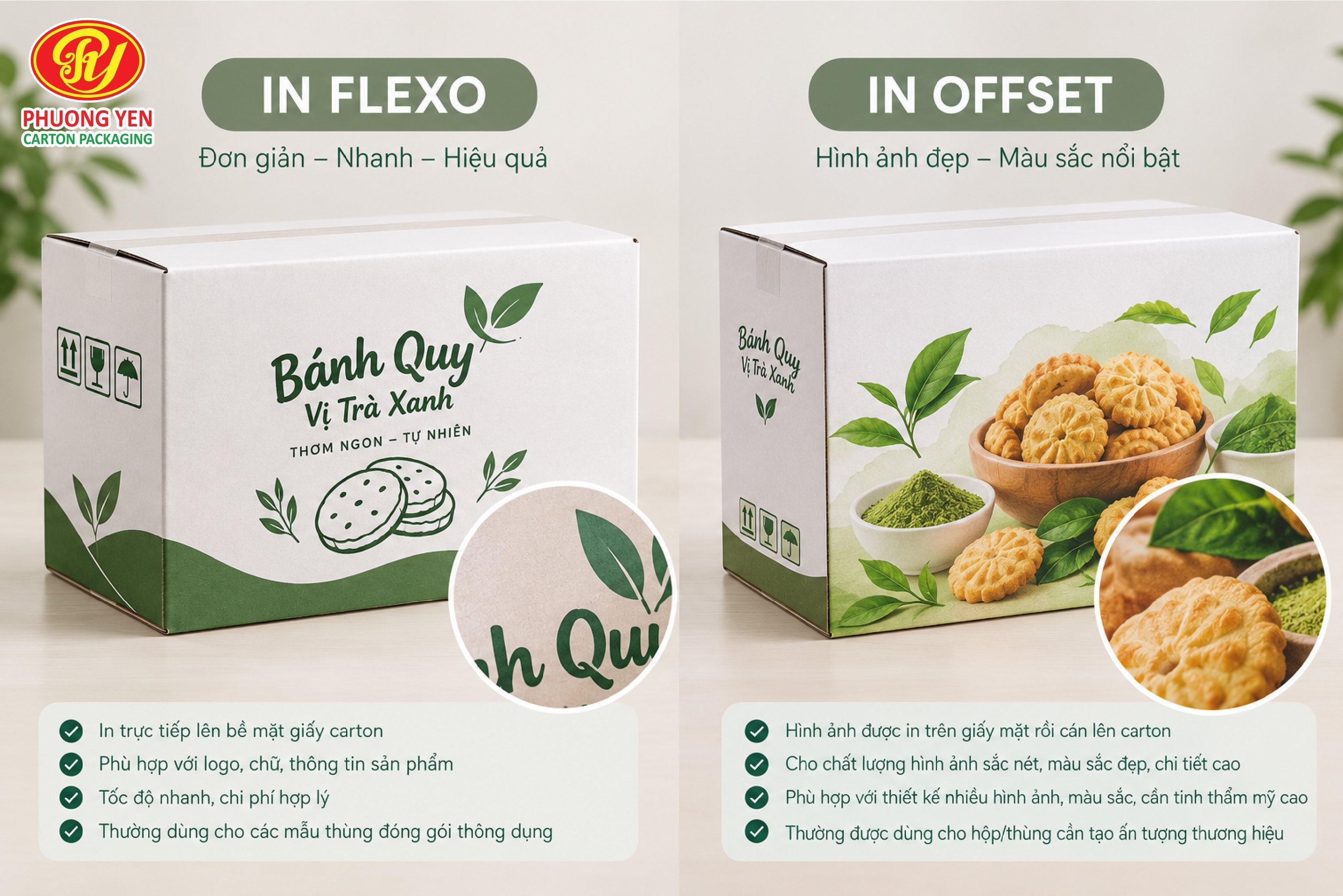 IN FLEXO VÀ IN OFFSET TRÊN THÙNG CARTON: KHÁC NHAU NHƯ THẾ NÀO?